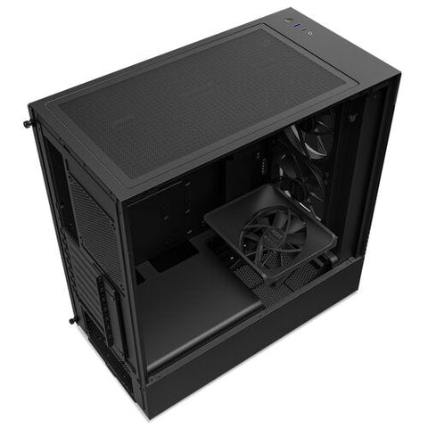 Gabinete Nzxt H5 Elite Mt Mini-Itx Eatx 2 Ventiladores Rgb, Sin Fuente, Negro - Cc-H51eb-01