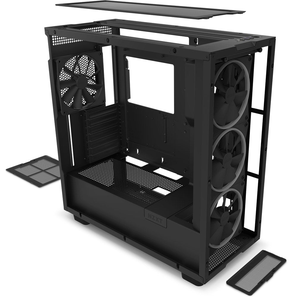 Gabinete Nzxt H7 Elite Mt Eatx 2 Ventiladores Argb Tg, Sin Fuente - Bk Cm-H71eb-01