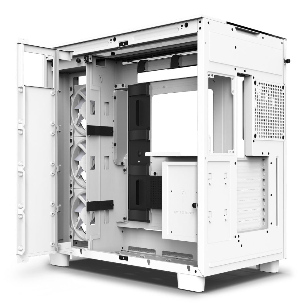 Gabinete Nzxt H9 Elite Mini-Itx 3 Ventiladores F120, Rgb Duo Blanco - Cm-H91ew-01