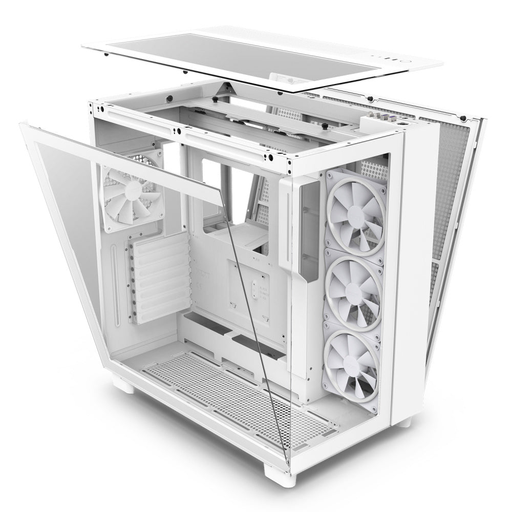 Gabinete Nzxt H9 Elite Mini-Itx 3 Ventiladores F120, Rgb Duo Blanco - Cm-H91ew-01