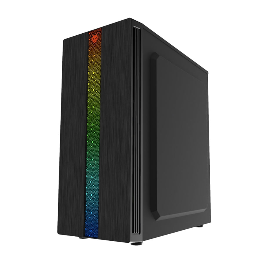 Gabinete Ocelot Gaming Negro, Media Torre, Soporta 6 Ventiladores De 120Mm, Soporta Gpu 320Mm, Cristal Templado, Sin Fuente, Atx