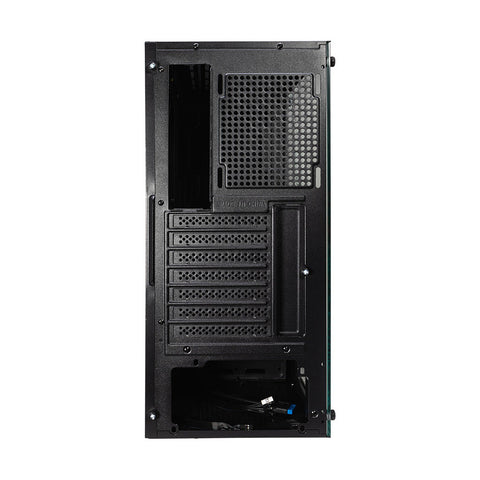 Gabinete para PC Ocelot Gaming OC-BLACK KATANA. Mid Tower, E-ATX, ATX, Micro ATX, Mini ITX, panel lateral de cristal templado. 3 ventiladores ARGB preinstalados