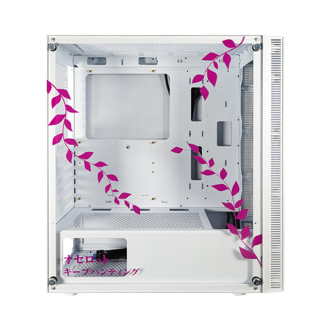 Gabinete para PC Ocelot Gaming OC-DEMON HANAMI. Mid Tower, E-ATX, ATX, Micro ATX, Mini ITX, panel lateral de cristal templado. 3 ventiladores ARGB preinstalados