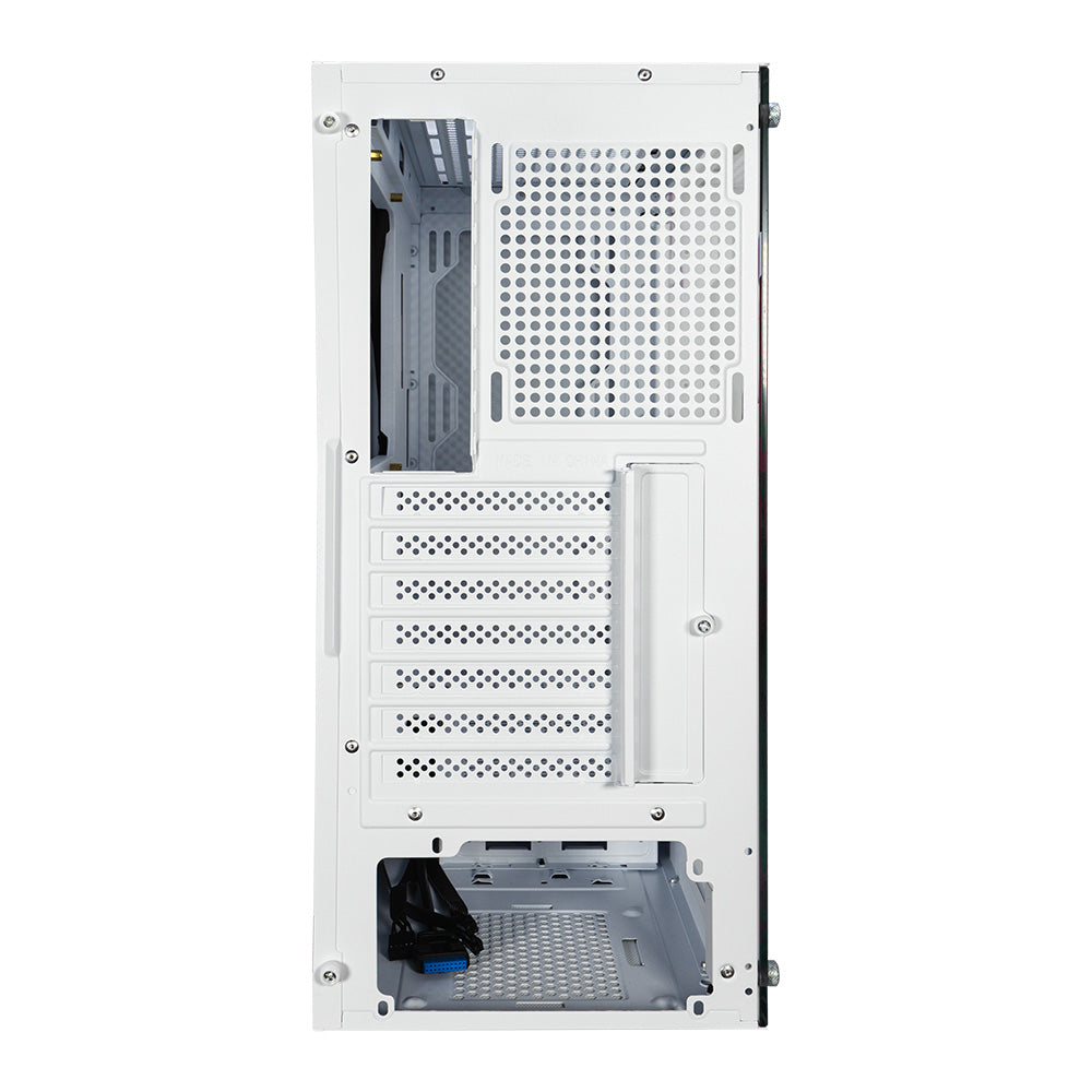 Gabinete para PC Ocelot Gaming OC-DEMON HANAMI. Mid Tower, E-ATX, ATX, Micro ATX, Mini ITX, panel lateral de cristal templado. 3 ventiladores ARGB preinstalados