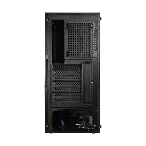 Gabinete para PC Ocelot Gaming OC-HAVOC 3. Mid Tower, E-ATX, ATX, Micro ATX, Mini ITX, panel lateral de cristal templado. 3 ventiladores ARGB preinstalados