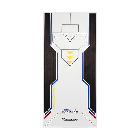Gabinete para PC Ocelot Gaming OC-MEKA 4.0. Mid Tower, E-ATX, ATX, Micro ATX, Mini ITX, panel lateral de cristal templado. 3 ventiladores ARGB preinstalados