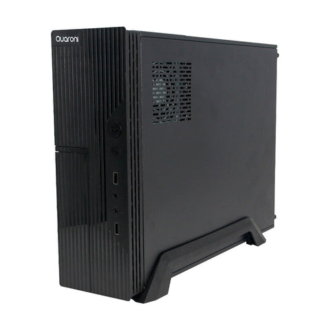 Gabinete Slim Quaroni, Micro Atx , Mini Itx, Fuente De Poder 500w, Color Negro Acabado Lineal