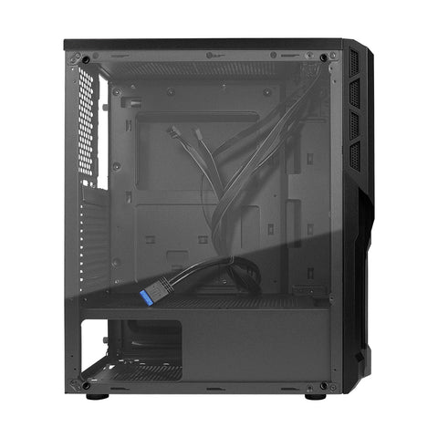 Gabinete Start The Game Matx Cristal Lateral Usb 3.0 Sin Fuente, Csg-530 Bk