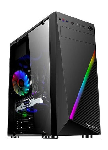 Gabinete Xzeal Xz100 Atx, Micro Atx, Mini Itx, Color Negro, Rgb - (Xzcgb00b)