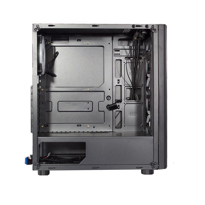Gabinete Xzeal Xz110-1 Atx, Micro Atx, Mini Itx, Rgb, Lateral De Cristal - (Xzcgb12b)