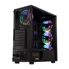 Gabinete Xzeal Xz110-1 Atx, Micro Atx, Mini Itx, Rgb, Lateral De Cristal - (Xzcgb12b)