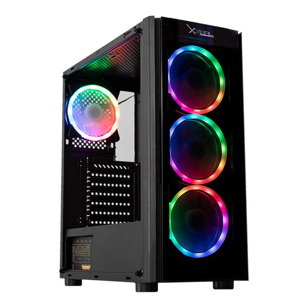 Gabinete Xzeal Xz110-1 Atx, Micro Atx, Mini Itx, Rgb, Lateral De Cristal - (Xzcgb12b)