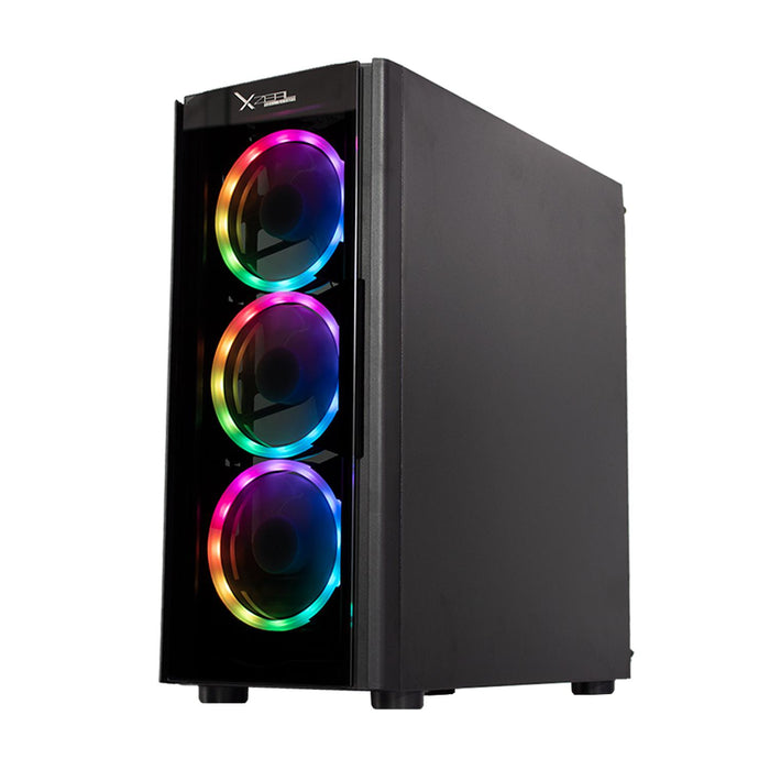 Gabinete Xzeal Xz110-1 Atx, Micro Atx, Mini Itx, Rgb, Lateral De Cristal - (Xzcgb12b)