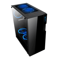 Gabinete Xzeal Xz130 Atx, Micro Atx, Mini Itx Color Negro - (Xzcgb06b)