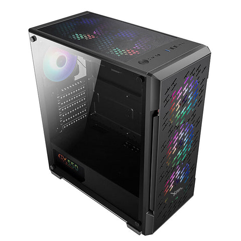 Gabinete Xzeal Xz135 Atx, Micro Atx, Mini Itx, Color Negro Rgb - (Xzcgb07b)