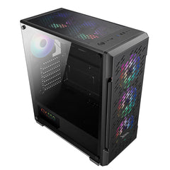Gabinete Xzeal Xz135 Atx, Micro Atx, Mini Itx, Color Negro Rgb - (Xzcgb07b)