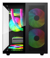 Gabinete Xzgamc1B Xzeal Cubo M-atx Negro 3 ventiladores Arg
