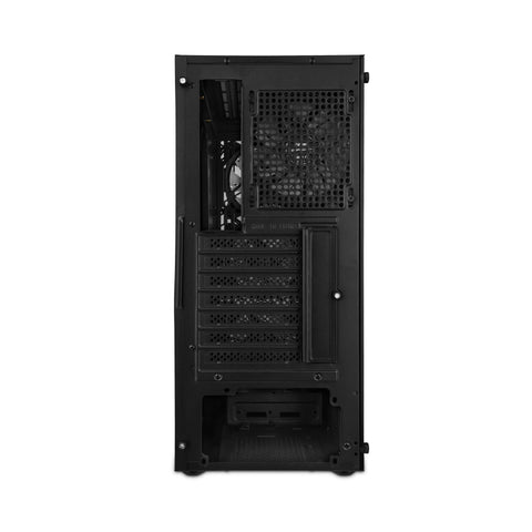 Gabinete Yeyian Dragoon 4 Ventiladores Argb,  Atx,  Med Torre,  Mesh,  Cris Temp,  Negro   (Ycm-Apdra-01)