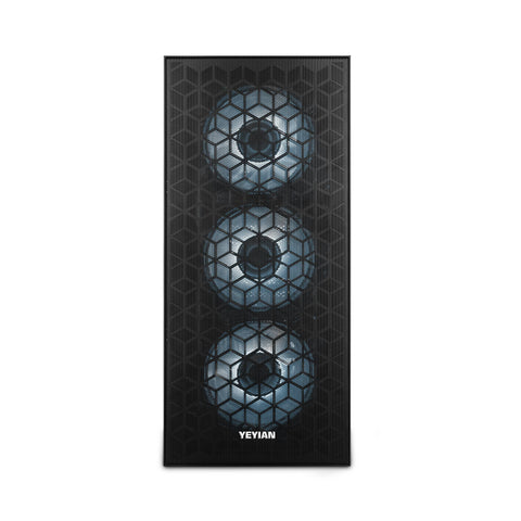 Gabinete Yeyian Dragoon 4 Ventiladores Argb,  Atx,  Med Torre,  Mesh,  Cris Temp,  Negro   (Ycm-Apdra-01)