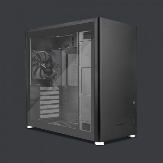 Gabinete Yeyian Gamer Hussar+ Negro Ycm-Ashus-01 Atx Usb C Cristal Templado