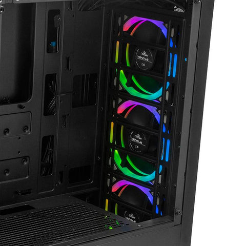 Gabinete Yeyian Gamer Ych-Atab-01bk Ventle Atx 3 Ventiladores Argb Cristal Templado Lat