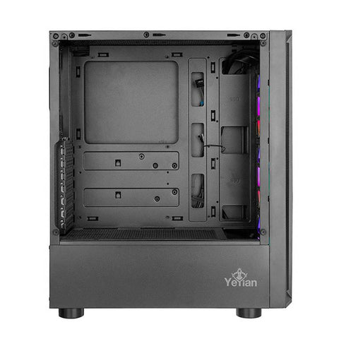 Gabinete Yeyian Gamer Ych-Atab-01bk Ventle Atx 3 Ventiladores Argb Cristal Templado Lat