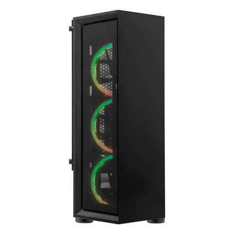 Gabinete Yeyian Gamer Ych-Atab-01bk Ventle Atx 3 Ventiladores Argb Cristal Templado Lat