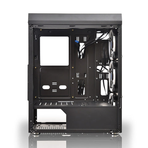 Gabinete Yeyian Gamer Ych-Mta7-01Bk Krypton Atx 3 Ventiladores Argb Cristal Templado