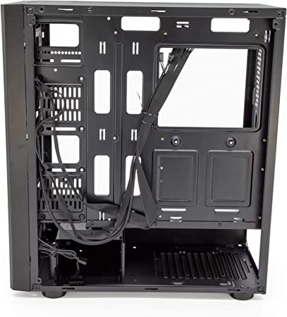 Gabinete Yeyian Gamer Ynh-B2100 Blade 2100 Lat Cristal Templado, 1 ventilador Led, Usb Negro