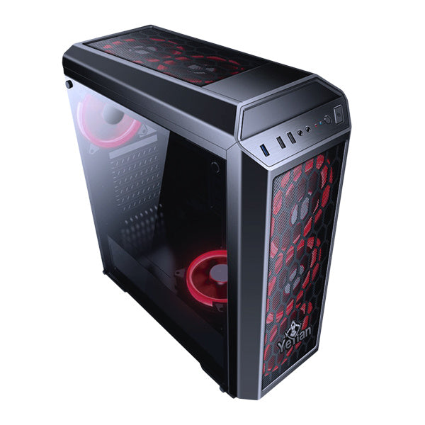 Gabinete Yeyian Gamer Ynh-B2101 Blade 2101 Lat Acril, Mesh, 1 Ventilador Led, Ng