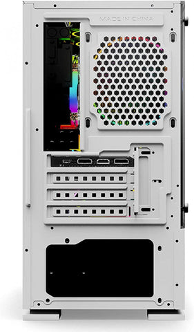 Gabinete Yeyian Ych-042820 Haizen 2500 Micro Atx, 3 Ventiladores Argb, Mesh, Blanco