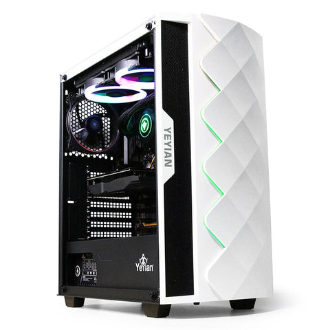 Gabinete Yeyian Yga-49702 Abyss 2500 Atx Rgb Lat Cristal 3 Ventiladores Argb Usb3.0 B