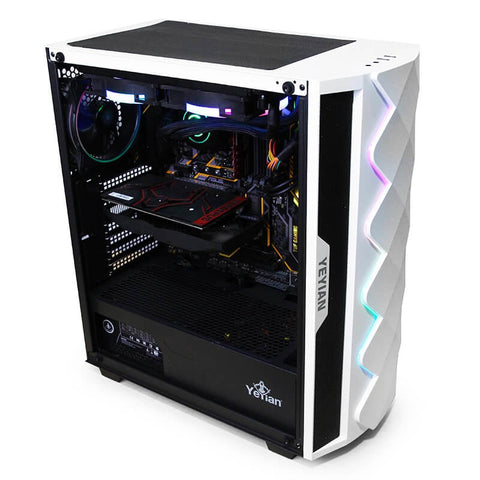 Gabinete Yeyian Yga-49702 Abyss 2500 Atx Rgb Lat Cristal 3 Ventiladores Argb Usb3.0 B