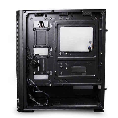 Gabinete Yeyian Ygh-49703 Hollow 2500 Atx, 3ventiladores Argb, Mesh, Usb, Negro