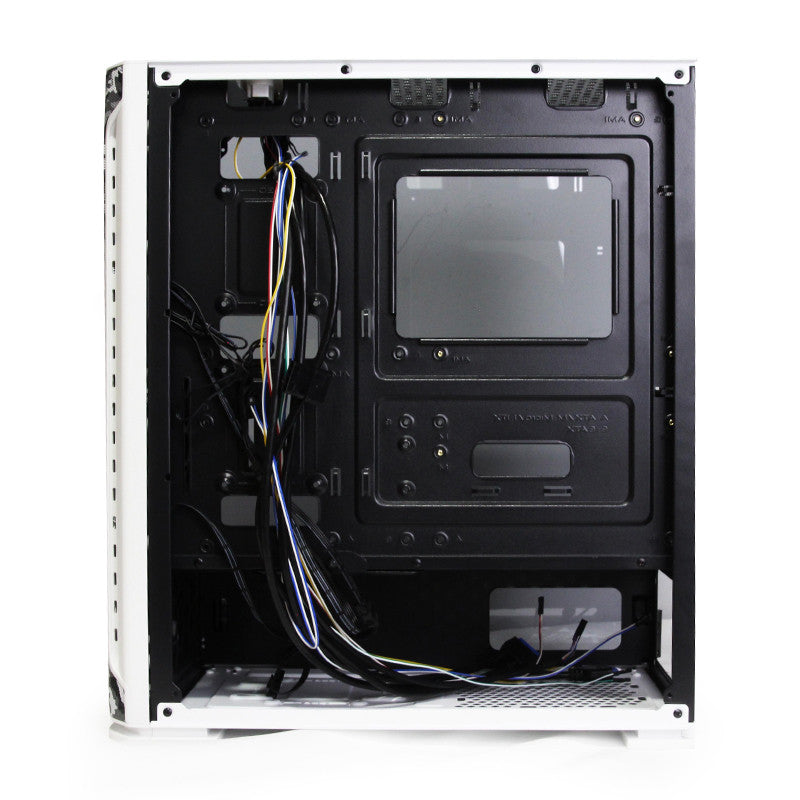 Gabinete Yeyian Ygh-49704 Hollow 2500 Atx 3 Ventiladores Argb Mesh Usb Blanco