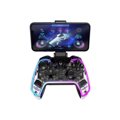 Gamepad Android para IOS, PC, PS3, PS4, 2.4Ghz Inalambrico Bt 5.0 Neón Transparente - BR-936910