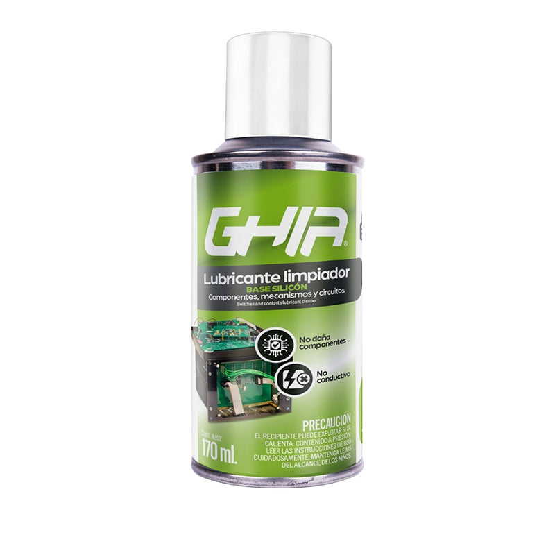 Ghia Limpiador Lubricante Jet Plus Dielectrico Con Silicon En Aerosol 170 Ml