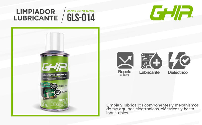 Ghia Limpiador Lubricante Jet Plus Dielectrico Con Silicon En Aerosol 170 Ml