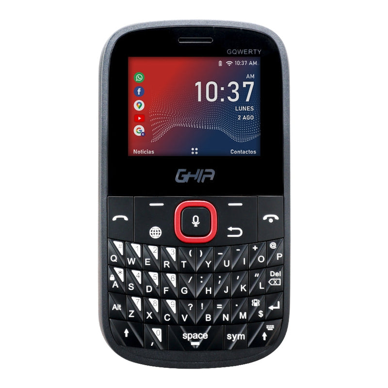 Ghia Smart Feature Phone 3g Gqwerty, Kaios, 2.31 Pulg, Dual Core, Dualsim, 512mb 4gb, Wifi, Bt