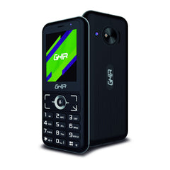 Ghia Smart Feature Phone 3g,Kaios,  2.4 Pulg,  Mediatek Mt6572 , Dual Sim, 512mb Ram,  4 Gb Rom, Wifi, Negro Con Gris