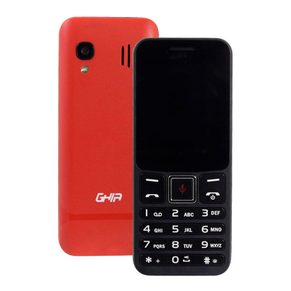 Ghia Smart Feature Phone 3g Kox1, Kaios , 2.4 Pulg , Dual Core, Dualsim, 512mb 4gb, Wifi, Bt,  Rojo