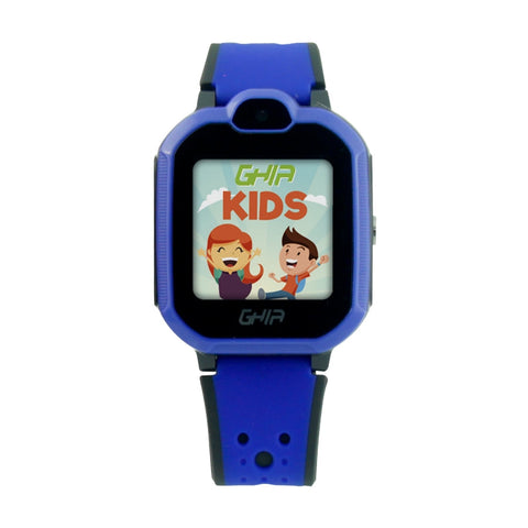 Ghia Smart Watch Kids 4g Azul-Negro, 1.44 Pulgadas Touch Con Linterna Y Camara, Sim Card 3g-4g