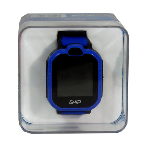 Ghia Smart Watch Kids 4g Azul-Negro, 1.44 Pulgadas Touch Con Linterna Y Camara, Sim Card 3g-4g