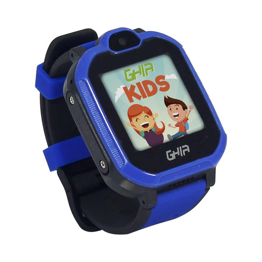 Ghia Smart Watch Kids 4g Azul-Negro, 1.44 Pulgadas Touch Con Linterna Y Camara, Sim Card 3g-4g