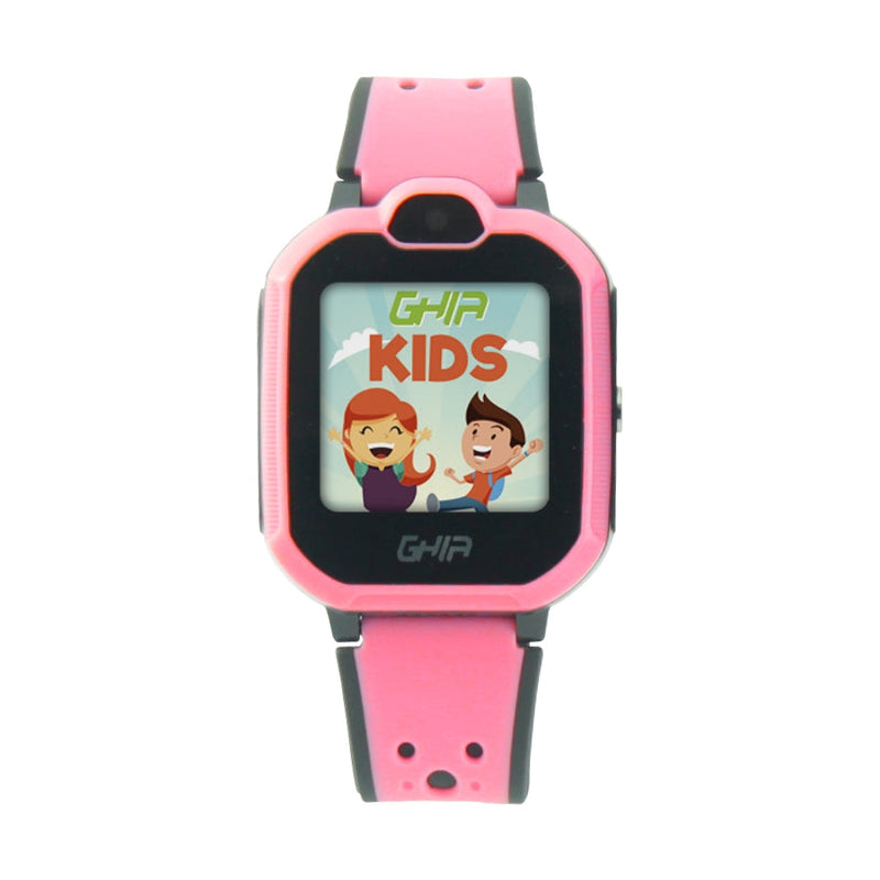 Ghia Smart Watch Kids 4g Rosa-Negro, 1.44 Pulgadas Touch Con Linterna Y Camara, Sim Card 3g-4g