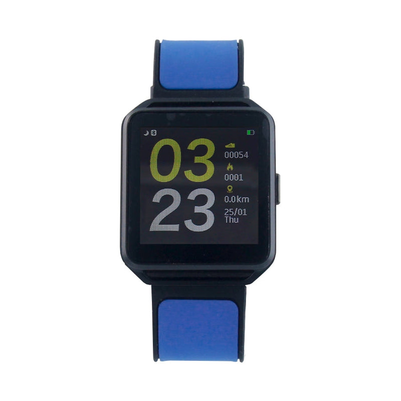 Ghia Smart Watch, Pantalla 1.54 Touch, Bt, Ios, Android, Negro - Azul
