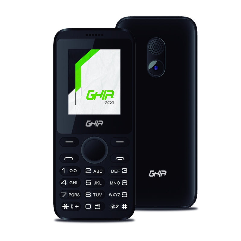 Ghia Telefono Celular 2g, Quadband,  Pantalla 1.77in,  Single Core - 32mb32mb, Camara 0.08mp, Bateria 600mah, Radio Fm, Negro Con Gris