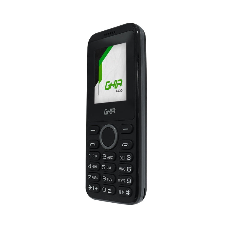 Ghia Telefono Celular 2g, Quadband,  Pantalla 1.77in,  Single Core - 32mb32mb, Camara 0.08mp, Bateria 600mah, Radio Fm, Negro Con Gris