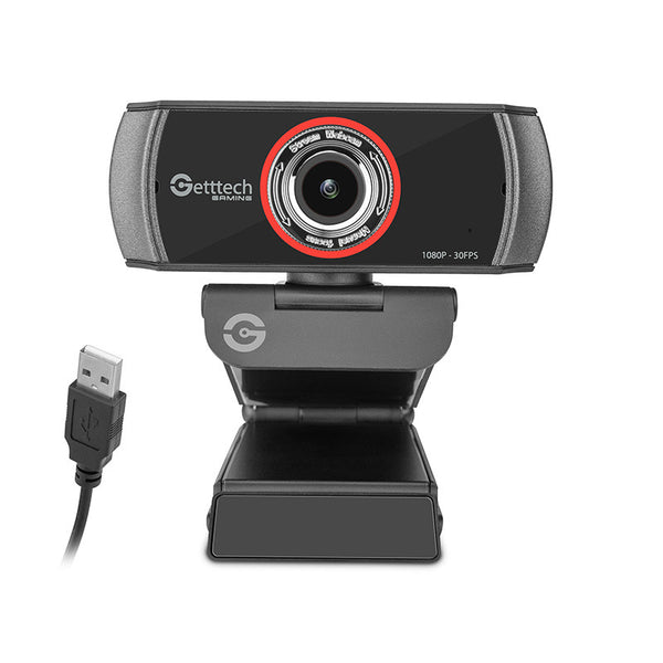 Webcam Getttech Streaming  Fhd 30Fps Usb Microfonos Dobles (Gpw-Fhdmf-G1)