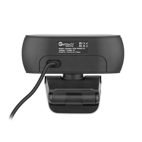 Webcam Getttech Streaming  Fhd 30Fps Usb Microfonos Dobles (Gpw-Fhdmf-G1)